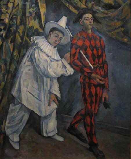 Paul Cezanne Pierot and Harlequin oil painting picture